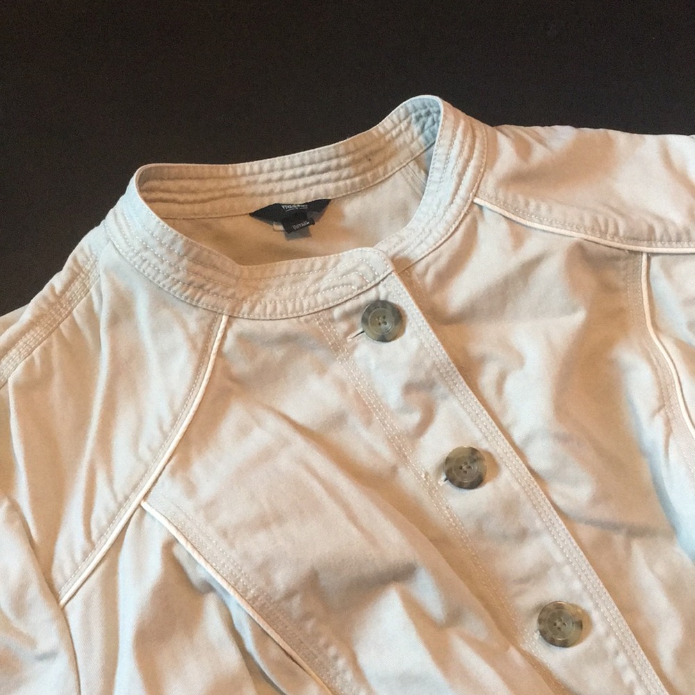 Plus Size Tan Button Cropped Jacket - image 1